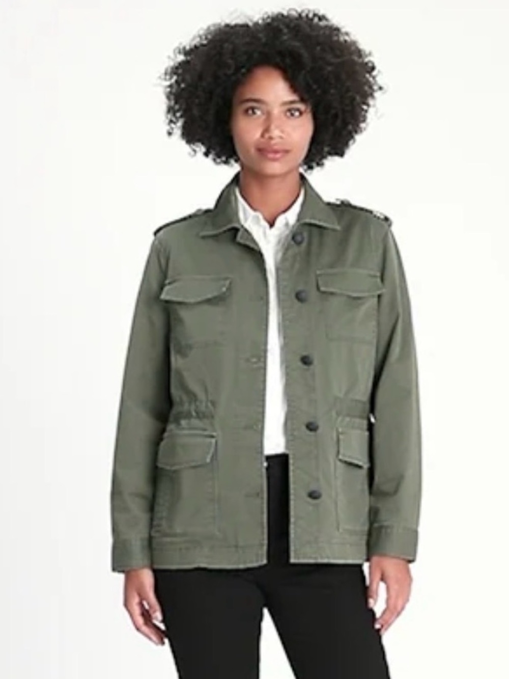 Banana Republic Military-Style Olive Utility Jacket - Picture 3 of 3